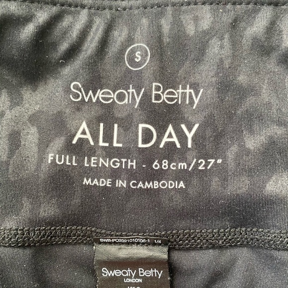 {Sweaty Betty} All Day High Waist Embossed Leggings in Black - Women’s Small - Picture 9 of 9